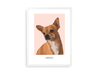 Laden Sie das Bild in den Galerie-Viewer, Huisdier portret roze met hond