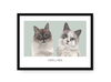 Huisdier portret groen met twee katten